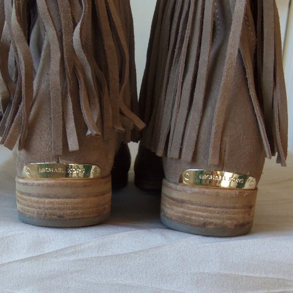 MICHAEL Michael Kors Fringe Suede Ankle Boots - Picture 7 of 13